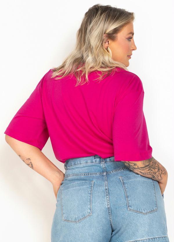 Forum - T-Shirt de Malha Bordada Rosa 3