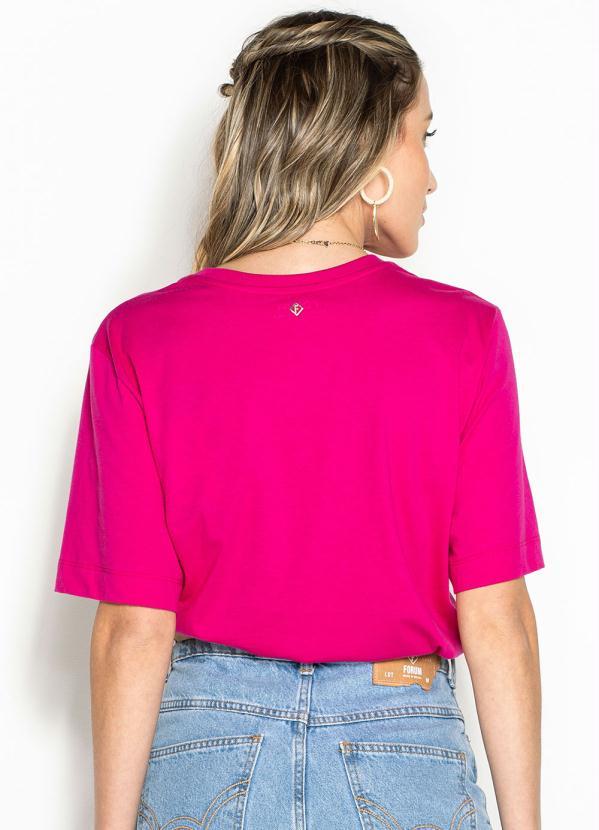 Forum - T-Shirt de Malha Bordada Rosa 4