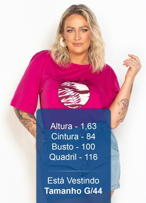 Forum - T-Shirt de Malha Bordada Rosa 5