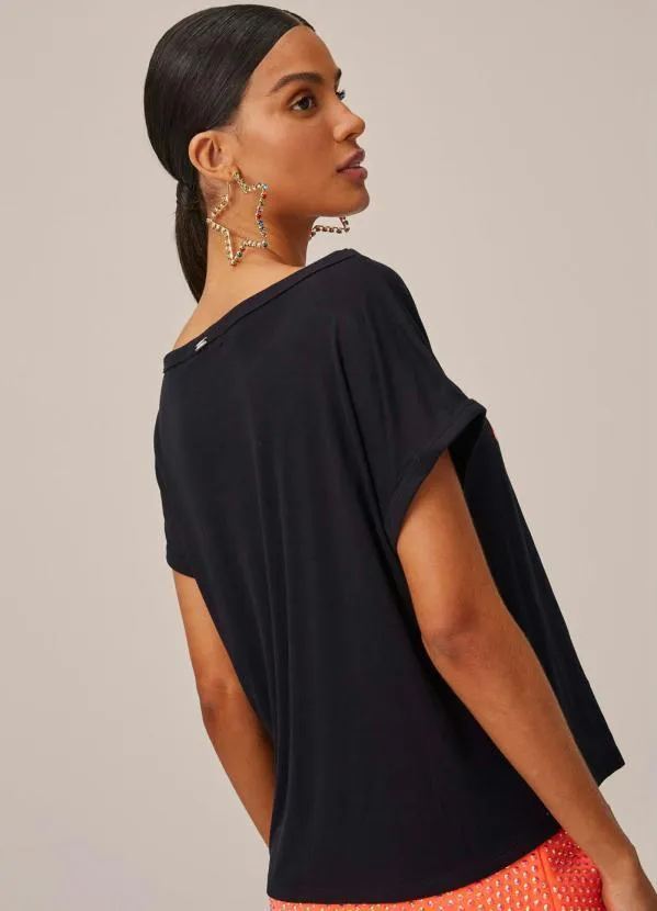 Lança Perfume - T-Shirt de Malha com Estampa Preta 2