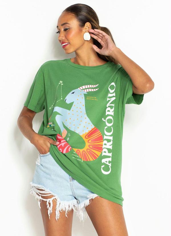 Farm - T-Shirt de Malha Signo Capricórnio
