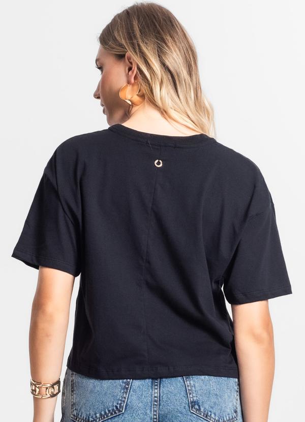 Endless - T-Shirt de Meia Malha Feminina Preto 2