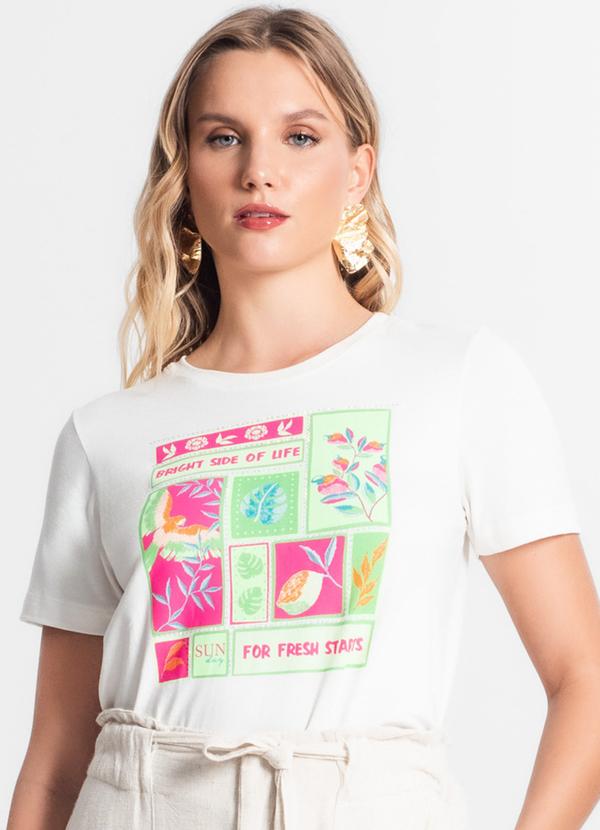 Endless - T-Shirt de Viscose Creponada Bege