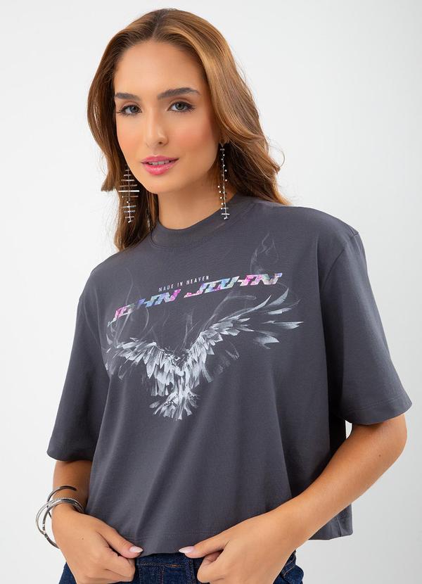 John John - T-Shirt Eagle On Fire Cinza