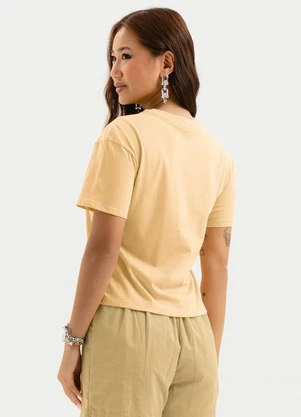 Cativa - T-Shirt em Algodão  Amarelo Claro - CATIVA