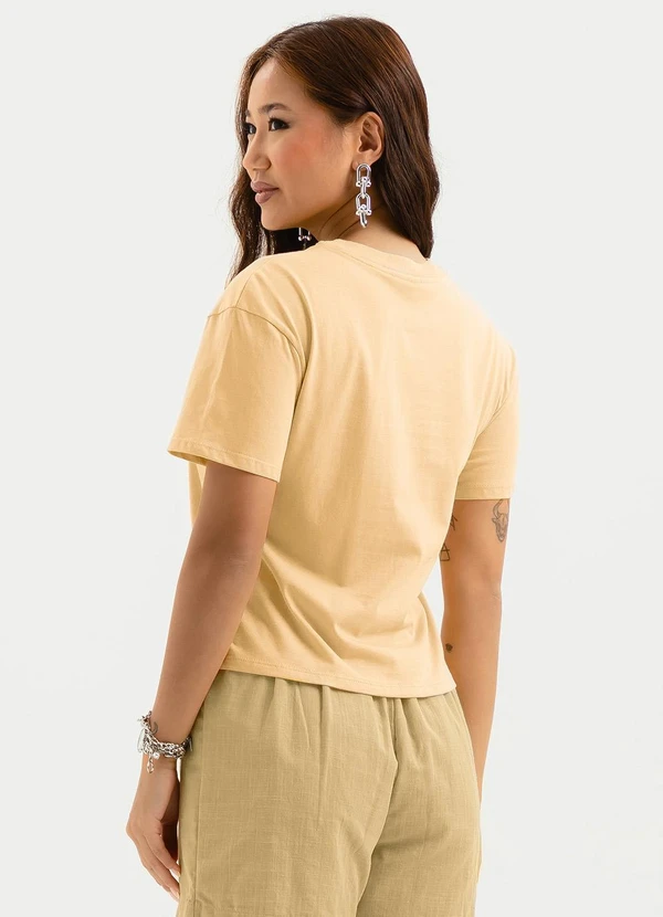 Cativa - T-Shirt em Algodão Amarelo Claro 2