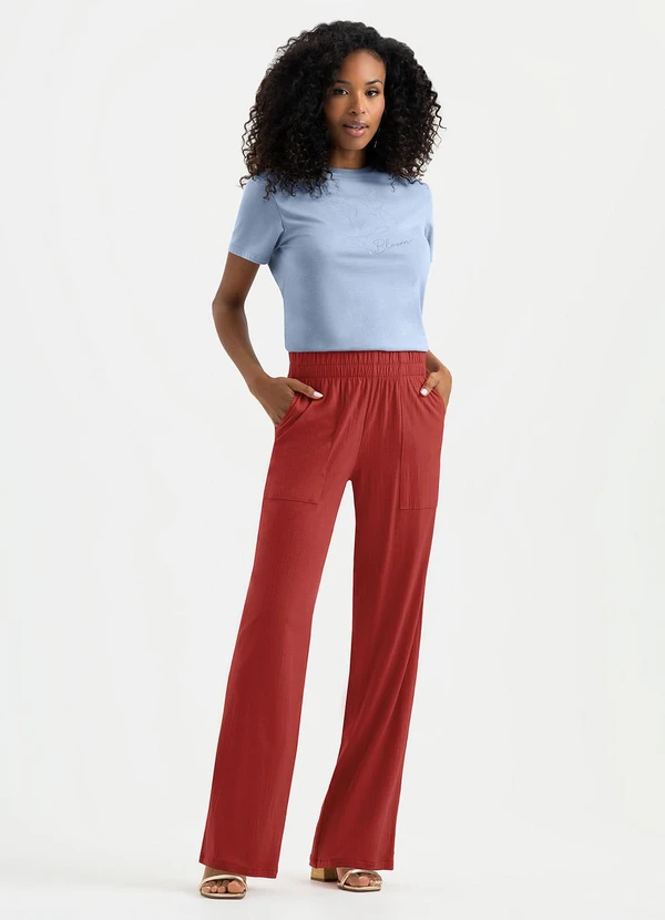 Cativa - T-Shirt em Algodão Azul Claro 4