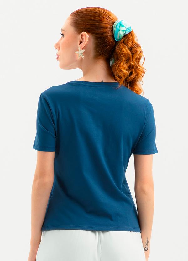 Cativa - T-Shirt em Algodão Azul Escuro 2