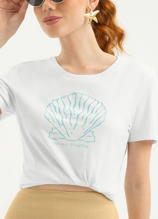 Cativa - T-Shirt em Algodão Branco 3