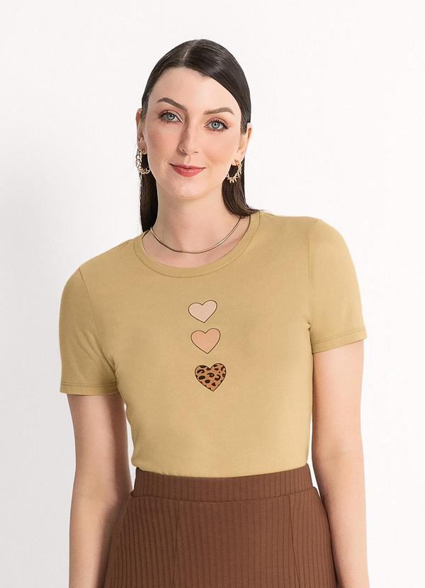 Habana - T-Shirt em Algodão Caramelo