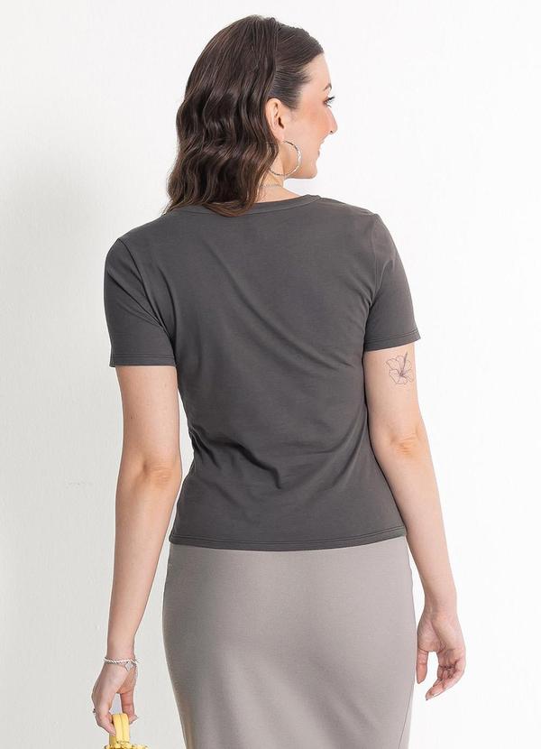 Habana - T-Shirt em Algodão Cinza Escuro 2