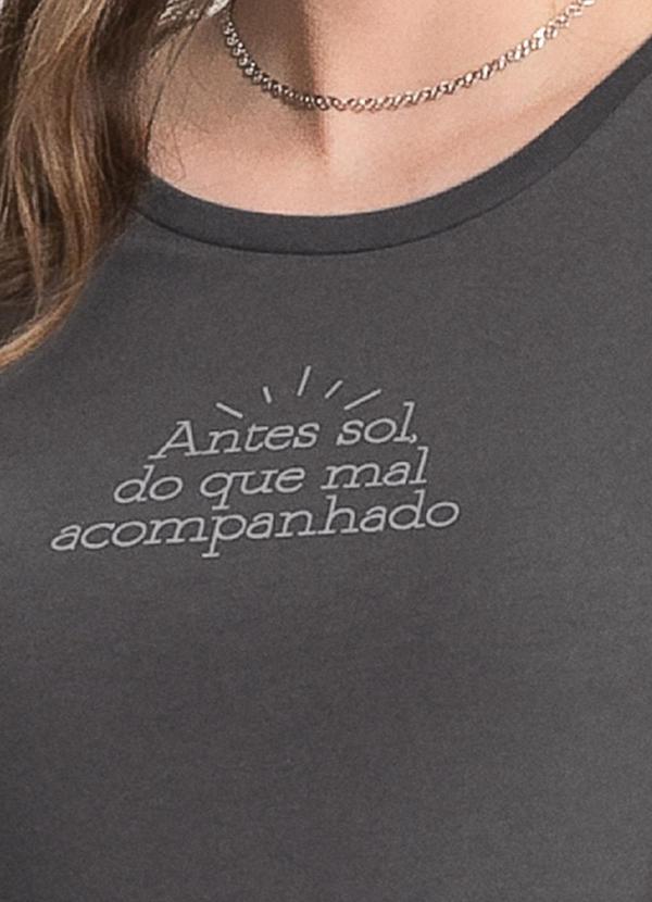 Habana - T-Shirt em Algodão Cinza Escuro 3