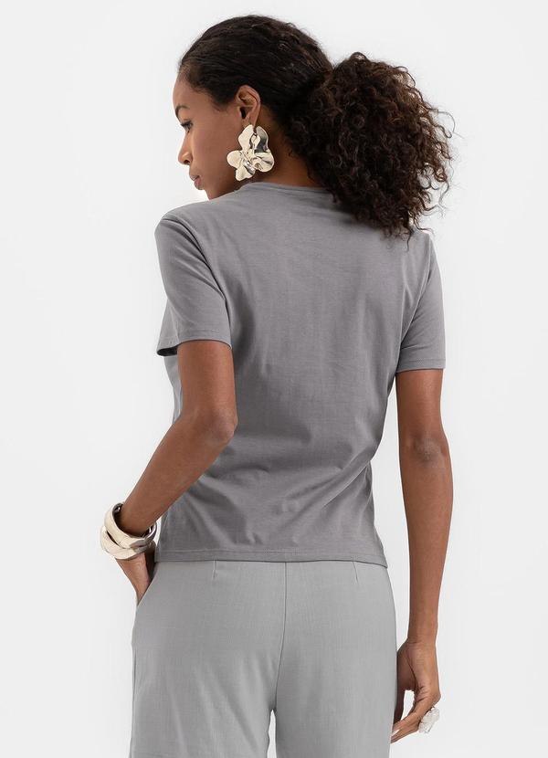 Cativa - T-Shirt em Algodão Cinza 2