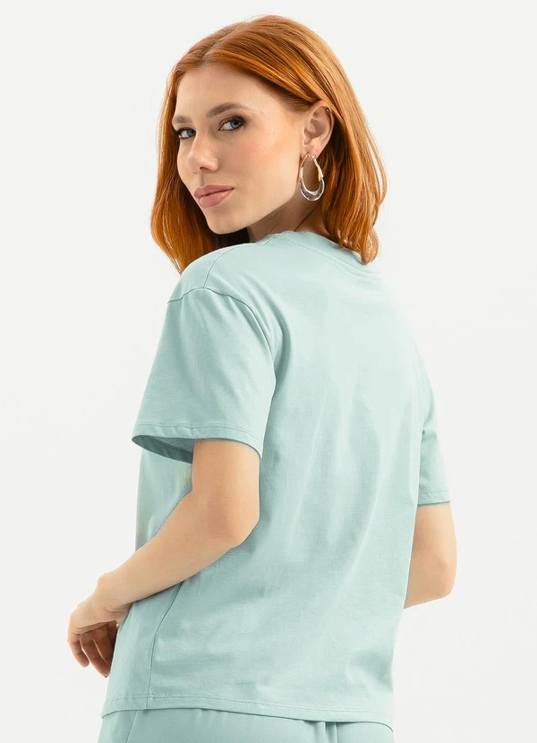 Cativa - T-Shirt em Algodão  Verde Claro 2
