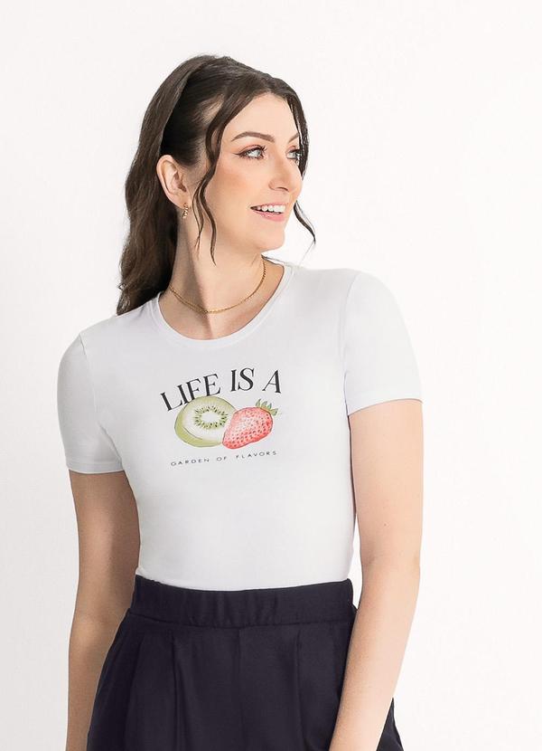 Habana - T-Shirt em Cotton  Branco