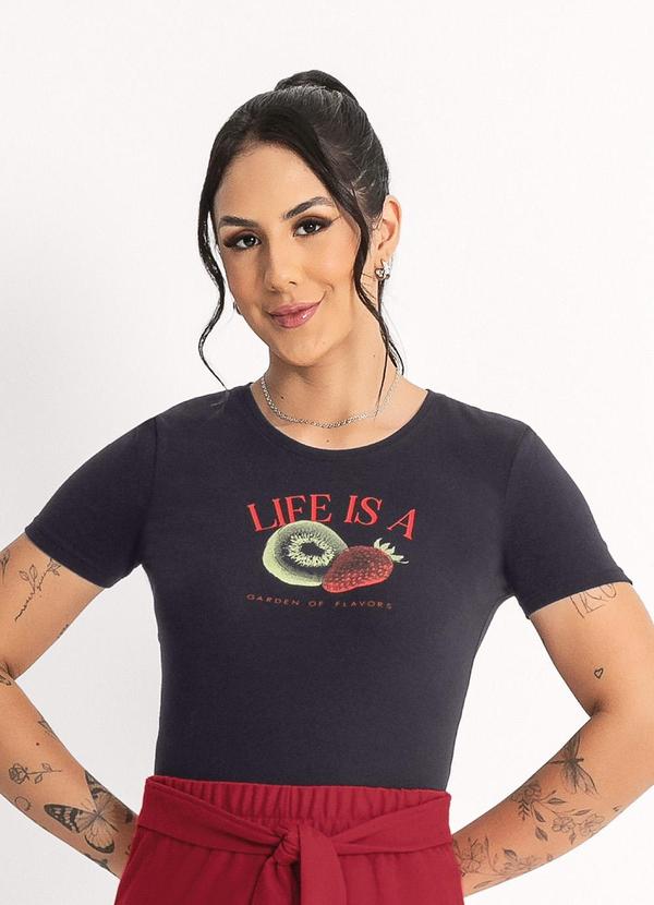 Habana - T-Shirt em Cotton  Preto
