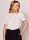 Sofie - T-Shirt em Meia Malha Verde - variação: Branco