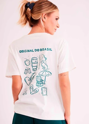 Sofie - T-Shirt em Meia Malha Original do Brasil Branco - SOFIE
