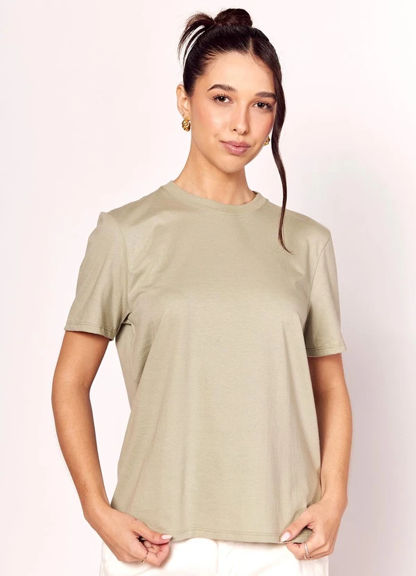 Sofie - T-Shirt em Meia Malha Verde