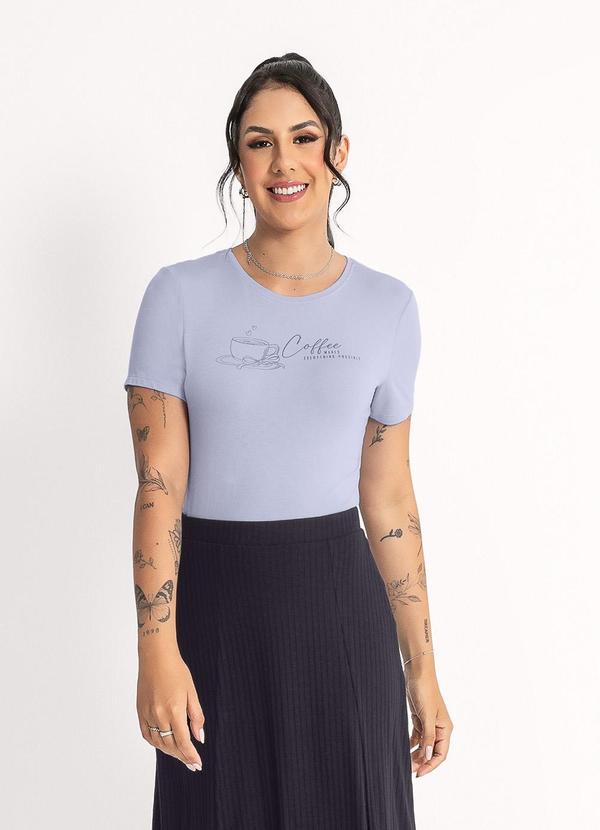 Habana - T-Shirt em Viscose Azul Claro