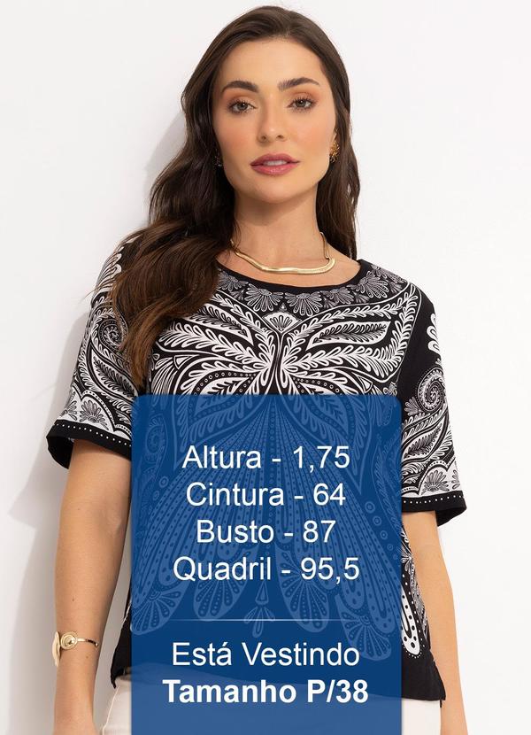Farm - T-Shirt em Viscose Preto 5