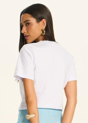 Doce Trama - T-Shirt Estampada com Manga Curta Branco - DOCE TRAMA