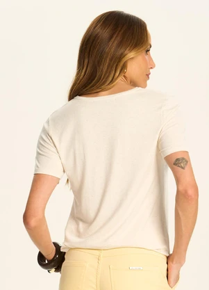 Doce Trama - T-Shirt Estampada com Manga Curta Branco - DOCE TRAMA