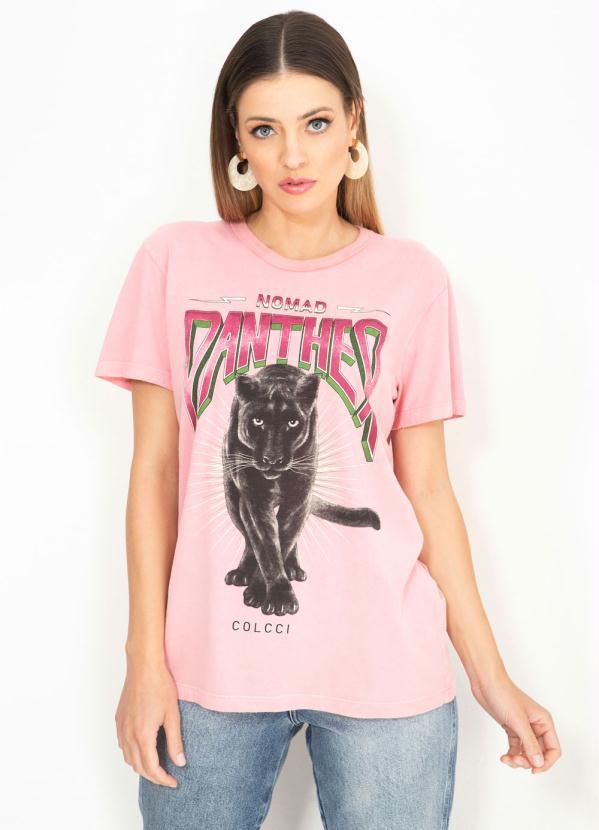 Colcci - T-Shirt Estampada Rosa
