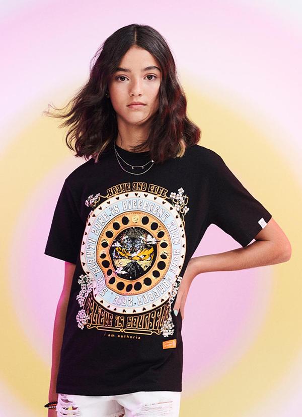 I Am - T-Shirt Fases da Lua Preto