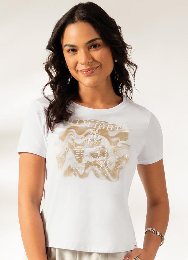 Cativa - T-Shirt Feminina City Lights Branco