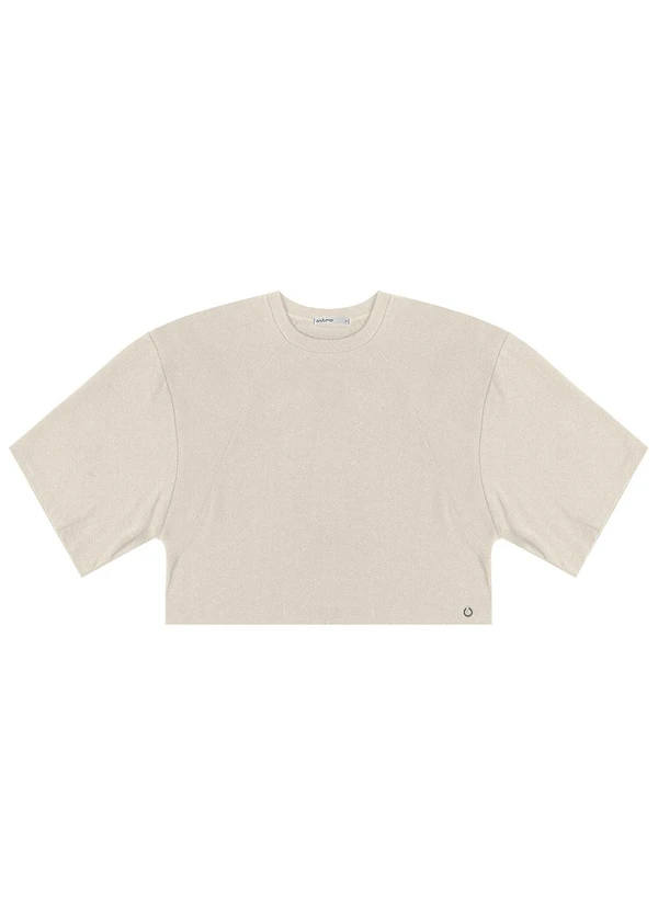 Endless - T- Shirt Feminina em Malhão e Ribana Marrom