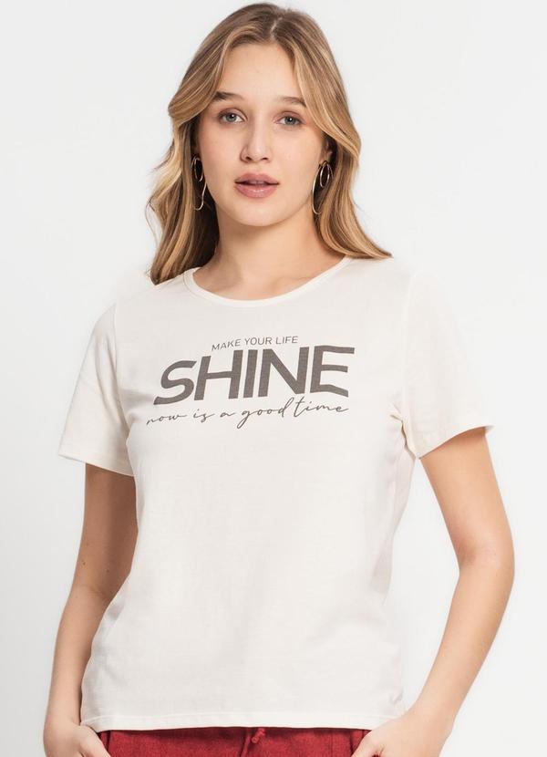 Rovitex - T- Shirt Feminina Estampada Branco