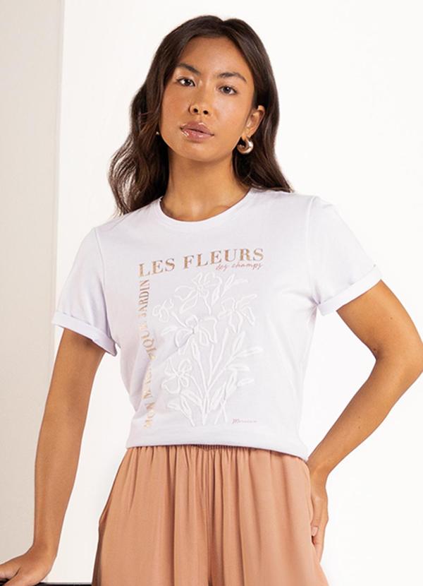 Marialícia - T-Shirt Feminina Estampada Branco 1