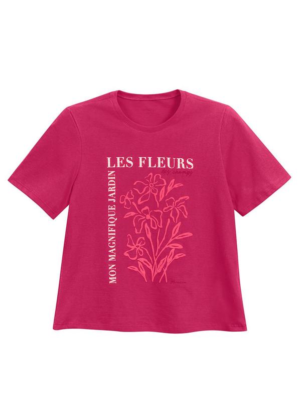 Marialícia - T-Shirt Feminina Estampada Rosa