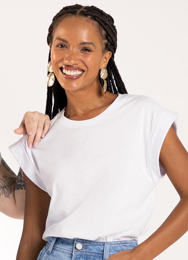 Marialícia - T-Shirt Feminina Lisa Branco