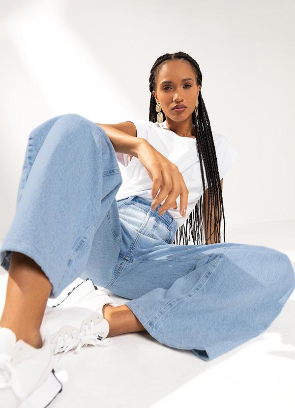 Marialícia - T-Shirt Feminina Lisa Branco 4