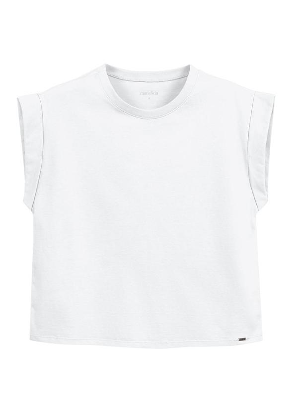 Marialícia - T-Shirt Feminina Lisa Branco 7