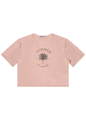 Endless - T- Shirt Feminina Manga Curta Rosa - ENDLESS