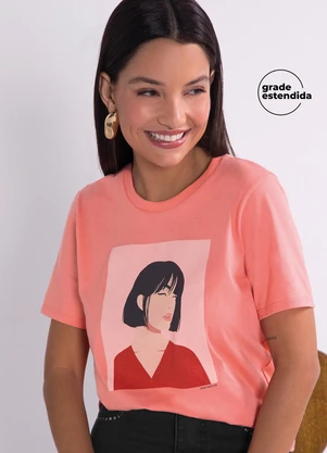 Marialícia - T-Shirt Feminina Mulheres Laranja - MARIALÍCIA