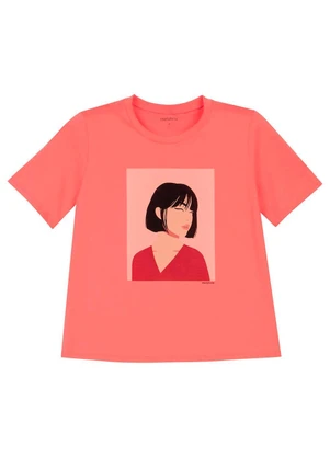 Marialícia - T-Shirt Feminina Mulheres Laranja - MARIALÍCIA