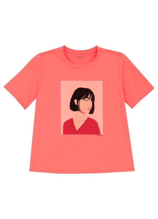 Marialícia - T-Shirt Feminina Mulheres Laranja 2