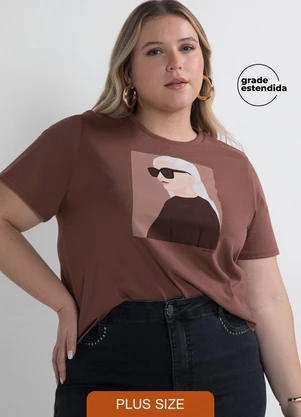Marialícia - T-Shirt Feminina Mulheres Marrom - MARIALÍCIA