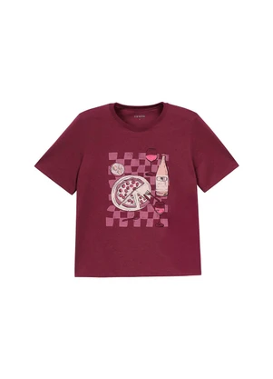 Marialícia - T-Shirt Feminina Regular Italiana Vermelho - MARIALÍCIA