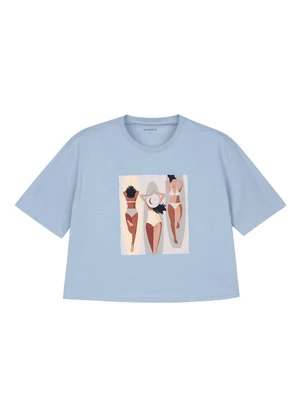 Marialícia - T-Shirt Feminina Summer Azul - MARIALÍCIA