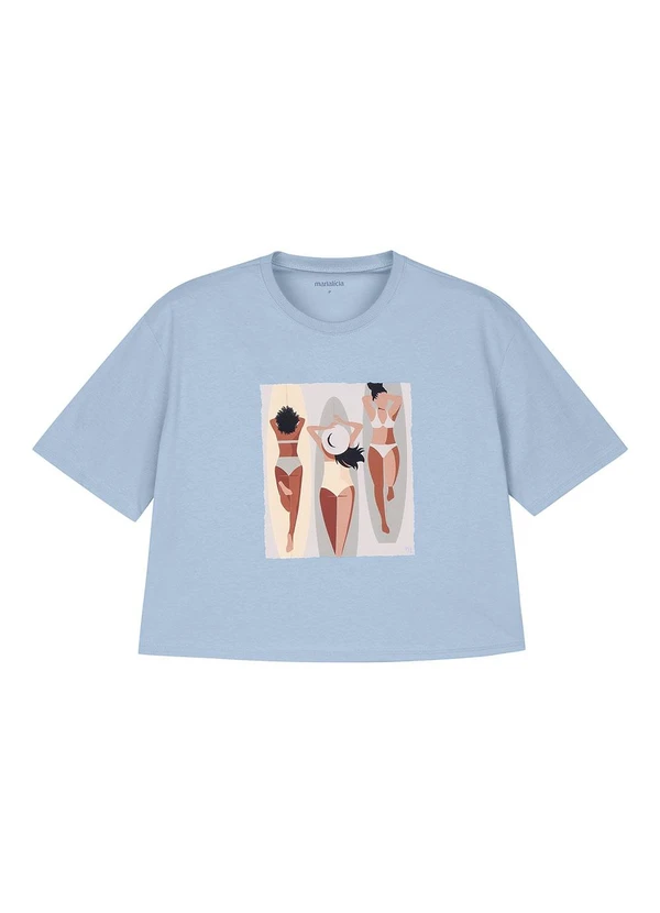 Marialícia - T-Shirt Feminina Summer Azul 2