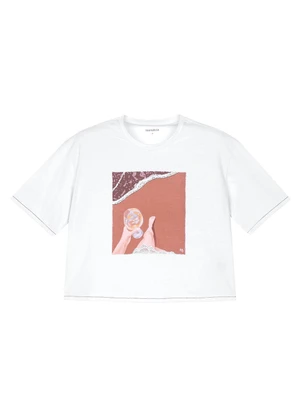 Marialícia - T-Shirt Feminina Summer Branco - MARIALÍCIA