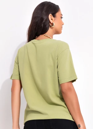 Farm - T-Shirt Fit Bouquet Tropical Verde - FARM