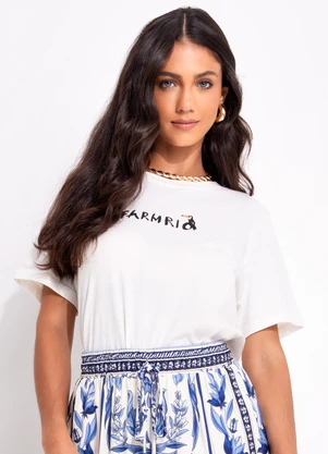 T-Shirt Fit Farmrio Tucaninho (Off White) - FARM