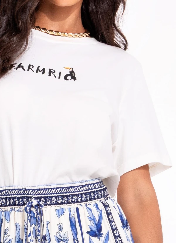 Farm - T-Shirt Fit Farmrio Tucaninho Off White 4