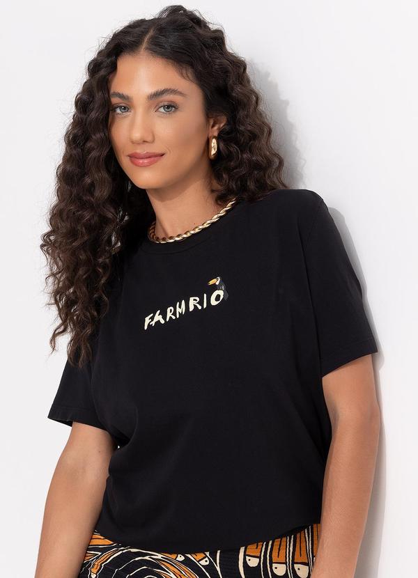 Farm - T-Shirt Fit Farmrio Tucaninho Preto 4